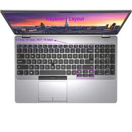 Silicone Keyboard Cover Skin Compatible for Dell Latitude 5500 5501 5510 5511 15.6 inch Laptop with poi-nting, Dell Precision 15 3551 3540 3541 15.6" with Trackpoint - Blue