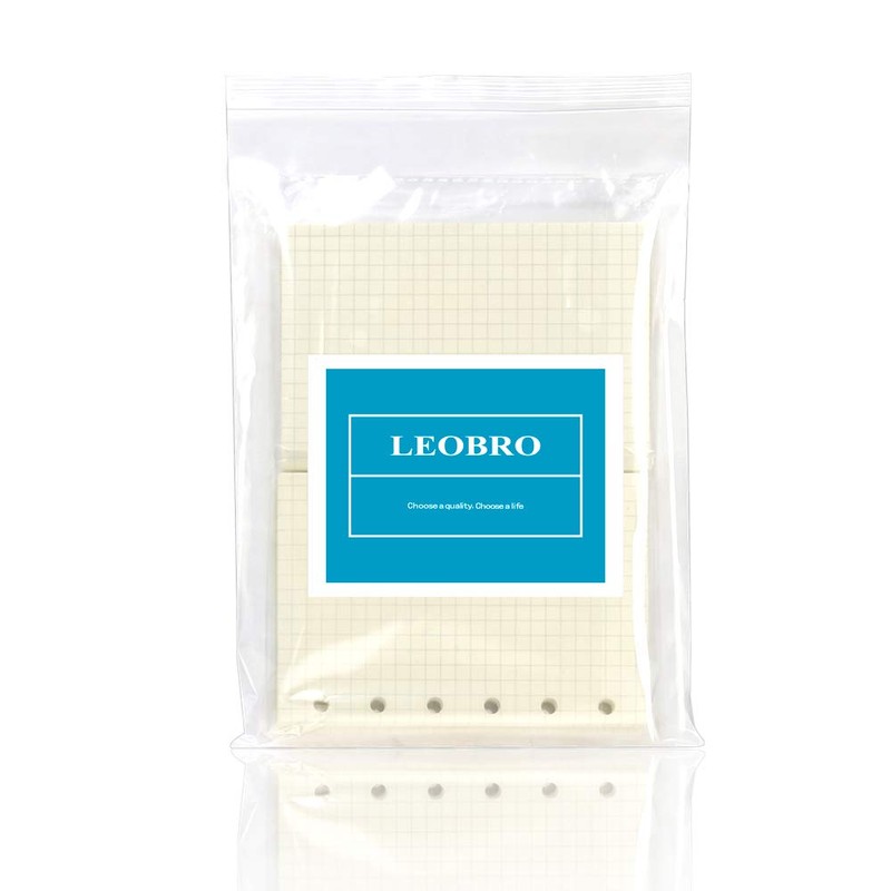 LEOBRO Notepad Refills, Mini 6 Holes (Set of 4), 0.2