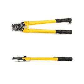 QWORK Hardened Cable Cutter, 18" Heavy Duty Stainless Steel Wire Rope Cutter for Cutting Steel Wire