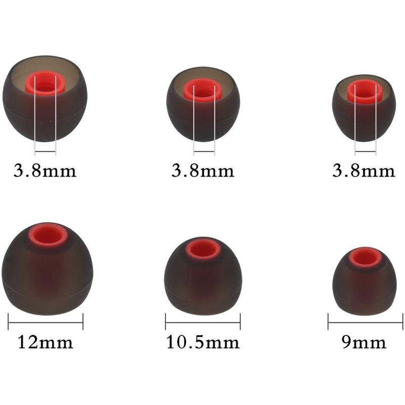 ALXCD Ear Tips for in-Ear Headphone, S/M/L 6 Pairs Replacement