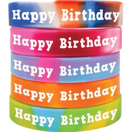 Teacher Created Resources Tie-Dye Happy Birthday Wristbands (TCR