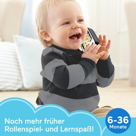 Fisher-Price HXB89 Learning Fun Music Toy for Babies and Toddlers, Smartphone with Lights for Children from 6 Months, Grey, German Version