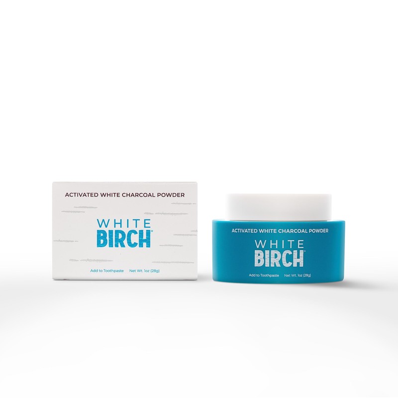White Birch Activated White Charcoal Powder - Professional Teeth Whitening