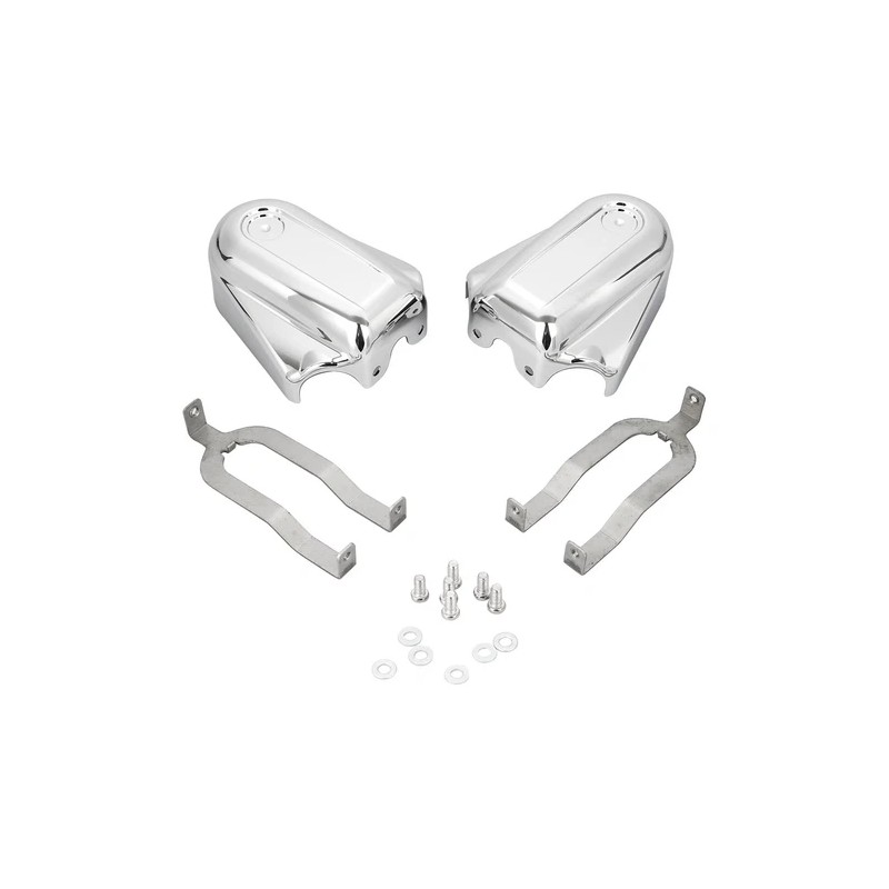 Unbranded Pair Rear Axle Covers Swingarm Cap Chrome Bar Shield
