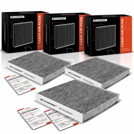 A-Premium Filtro de aire de cabina de 3 piezas con carbón activado compatible con Honda CR-V CRV, Civic, Odyssey, Fit, HR-V HRV, Insight, CR-Z CRZ, Clarity & Acura MDX, RDX, TLX, Integra, Reemplazo # 80292TF0G01