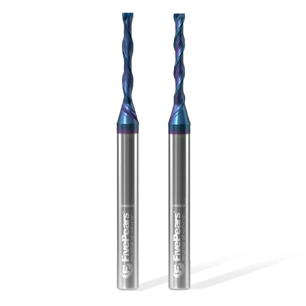 FivePears Up Cut and Down Cut Spiral Router Bit 1/4