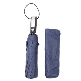 10 Ribs Fully Automatic Umbrella Men Business Automatic Folding Travel Umbrella for Rain Sun Navy Blue 58.5x10k