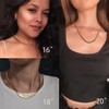 EMATU 18k Real Gold Plated Flat Snake Chain Herringbone Choker