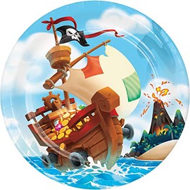 Treasure Island Pirate Paper Plates, 8 ct