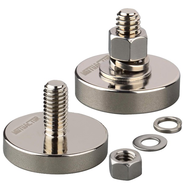 MUTUACTOR Super Powerful Neodymium Pot Magnet with 3/8 ''-16 Male