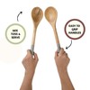 Folkulture Salad Servers or Salad Tongs, Wooden Utensils for Serving