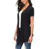 Urban CoCo Womens Solid Open Front Short Sleeve Cardigan (L,