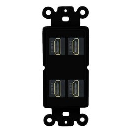 RiteAV 4 Port HDMI Wall Plate - Rocker [Black/Black]