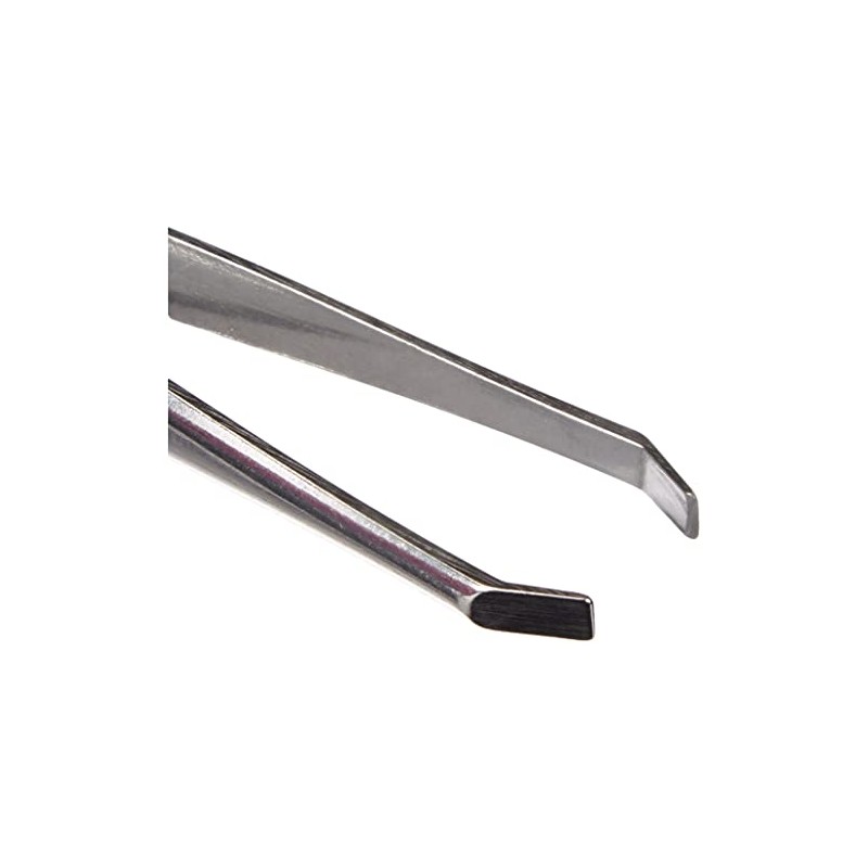 Nc 5092 Square Tip Slanted Tweezers 9 cm Stainless Steel