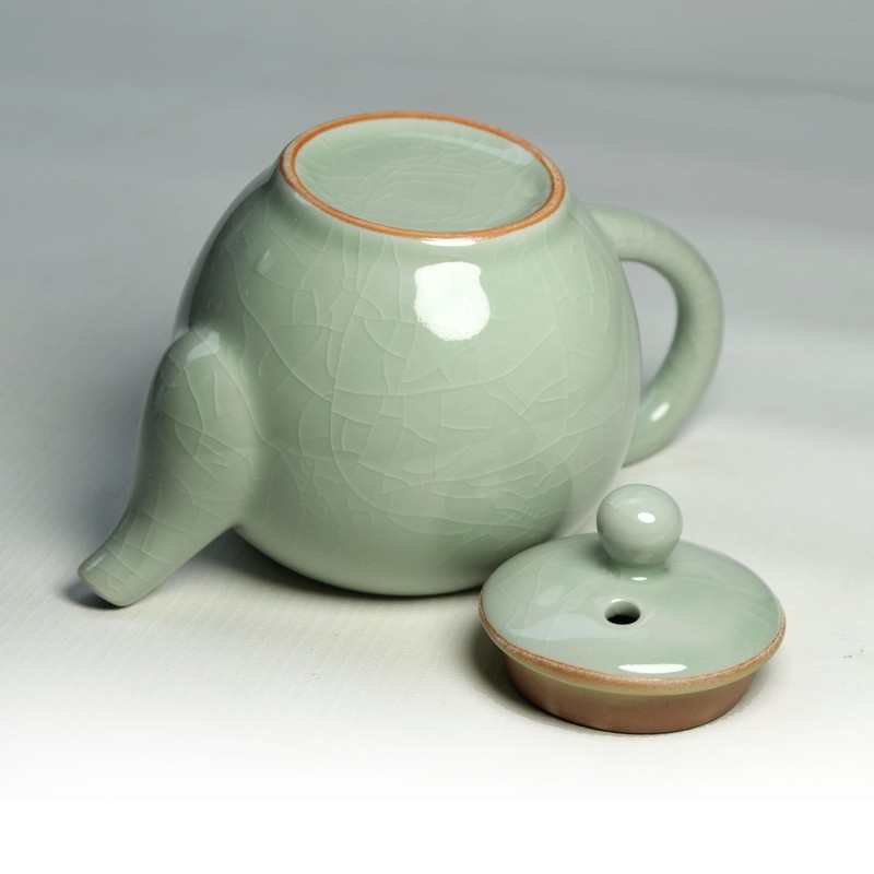 Small Ceramic Teapot, 9oz Tea Pot Chinese Tradition Kiln-changed Glaze