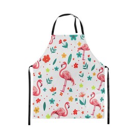 Homewish Kawaii Panda Kitchen Apron for Waitress Waiter, Cute Black White Bear Cooking Apron for Ceramic, Cartoon Animal Bib Apron, Pink Green