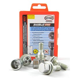 Heyner Locking Wheel Nuts M12x1.25 Fits Peugeot 407 Models Set 4 Locks Alloys Antitheft Protection Bolts ZH4