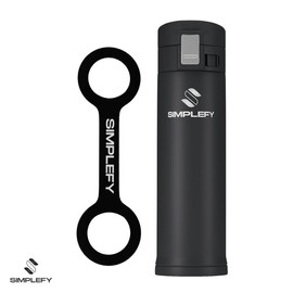 Simplefy Simplefy Deluxe Stainless Steel Vacuum Insulation Thermos 16oz Leak-Proof Lid, BPA-Free, Easy-Clean, Durable Travel Thermos for School, Office & Sports