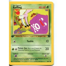 Pokemon Team Rocket 1st Edition Common Card #58/82 Koffing