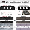 Bathroom Sink Splash Guard 3-Round-Hole : AHA HOMEWARE, Faucet Mat