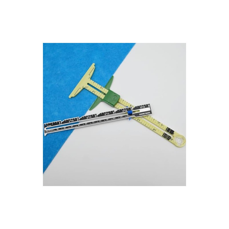 Sewing Gauge Measuring Tool Set 5-in-1 T-Shaped Sliding Gauge Ruler