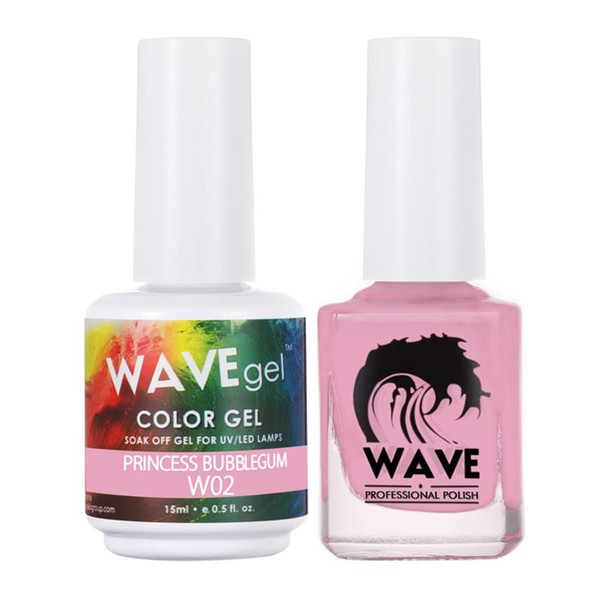WAVEGEL Soak-Off Gel & Nail Lacquer Matching Duo Set -