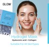 GLOW Hydrogel Face Mask, Hyaluronic Acid and Collagen, Hydrating and