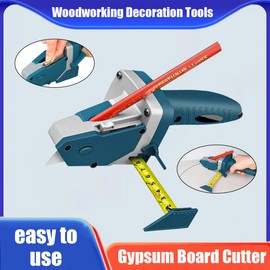 AIMALL 3-in-1 Gypsum Board Cutter with Tape Measure & Compass – Drywall Cutting Tool for Woodworking, Measurement, and Decoration