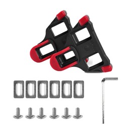 1 x Premium SPD Cleats for Cycling Shoes, Compatible with Shimano SPD SL Cleats, Durable, Non-Slip, High Performance Pedal Cleats for Road Bikes and Indoor Bikes (Red)