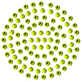 Eupheng 100pcs Mottled Tactical Slotted Tungsten Beads for Jig Hooks Fly Tying Assortment Nymph Head Fly Tying Materials 6 Colors / 5 Sizes