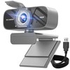 TRAUSI 1080P HD Webcam with Microphone, Noise Reduction, Privacy Protection,
