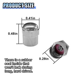 8PCS Tire Valve Stem Caps, Brass Wheel Valve Covers with Rubber, Dust Proof Seal Stem Caps Universal for Car, SUV, Truck, Motorcycle, Bicycle