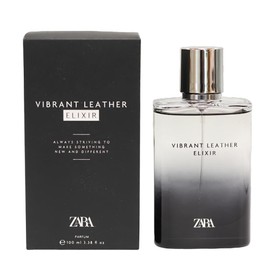 Zara Vibrant Leather Elixir Men Perfume Intense & Long Lasting Fragrance with Bergamot Leather Patchouli & Papyrus Scent EDP Eau de Parfum 100ml (3.4 fl. oz.)