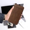 AfitLulu Long Wallets for Men, Simple Zipper Wallets for Men