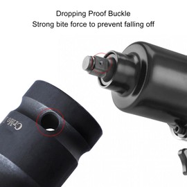 Culnflun 9 Pieces Tap Sockets Set, M6/M8/M10/M12/M14/M18/M20/M22/M24, Molybdenum Chrome Steel 1/2’ Threaded Square Head Socket Set for Electro-Pneumatic Hand Wrenches