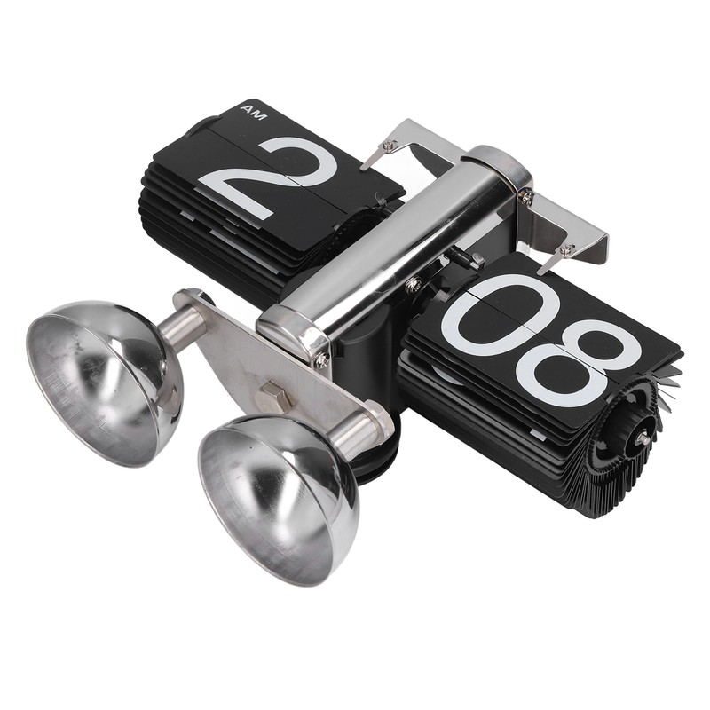 Flip Clock Quartz Movement High Accuracy Retro Style Stainless Steel