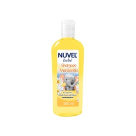 Nuvel Shampoo para Bebé de Manzanilla 250 ml | Sin Lágrimas | Hipoalergénico | Con Extracto Natural de Manzanilla | Cabello Suave | Brillante y Fácil de Peinar | No Irrita Ojos ni Piel
