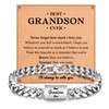 IKIATY Grandson Bracelet Gifts from Grandma, Teenage Boys Gifts, Birthday