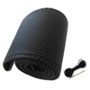Universal Car Steering Wheel Cover, Hand Sewing Perforated Microfiber Leather