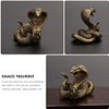 TOYANDONA Brass Cobra Snake Statue Cobra Snake Sculpture Wealth Figurine