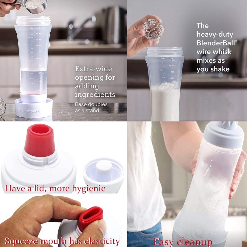 RROAD Hand Dough Dispenser, Pancake Dough Mixing Bottle Dispenser Cupcake