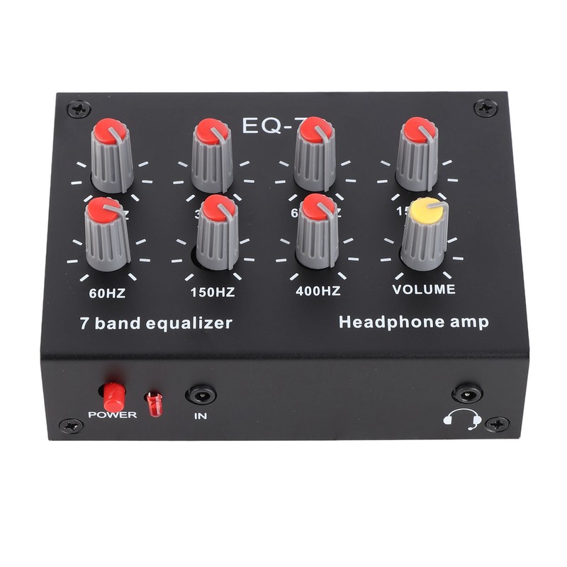 7 Band Sound Equalizer 12dB High Bass Adjustment Dual Channel