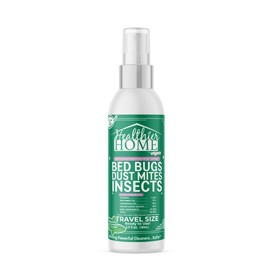 CHOMP! Travel Size Bed Bug & Insect Repellent, Natural, TSA Approved Indoor Pest Control Spray for Travel & Home, Plant-Based Dust Mite, Ant, Spider, Fly Killer, Peppermint Scent, 3.4 Fl Oz