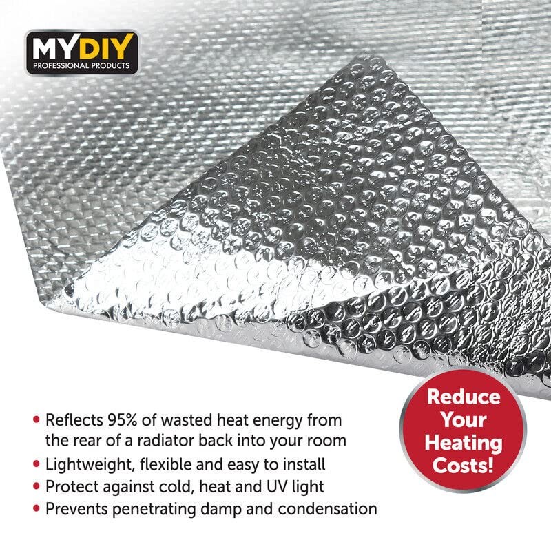 Radiator Insulation Reflective Foil - 5m x 60cm Heat Reflector