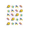 Rainbow Shooting Stars Waterslide Nail Decals/Nail art