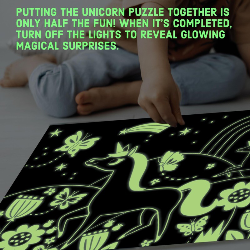 Mudpuppy Unicorns – 100 Piece Glow In The Dark Jigsaw