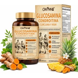 Glucosamina Complex  Glucosamine 1500mg, Chondroitin, MSM, Curcumin, Quercetin, 90 Caps                                                               