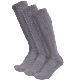 Viasox Gray 3 Pack Compression Socks Women & Men, Circulation Support, 12-15mmHg Neuropathy, XL