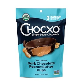 Chocxo Peanut Butter Cups Dark Chocolate 70% Organic 3.45 Ounce