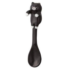 Deco Corporation Nekochill Tail Cat Spoon, Kuro Size: Approx. W2.7 D2.4 H11.2 MG-38956